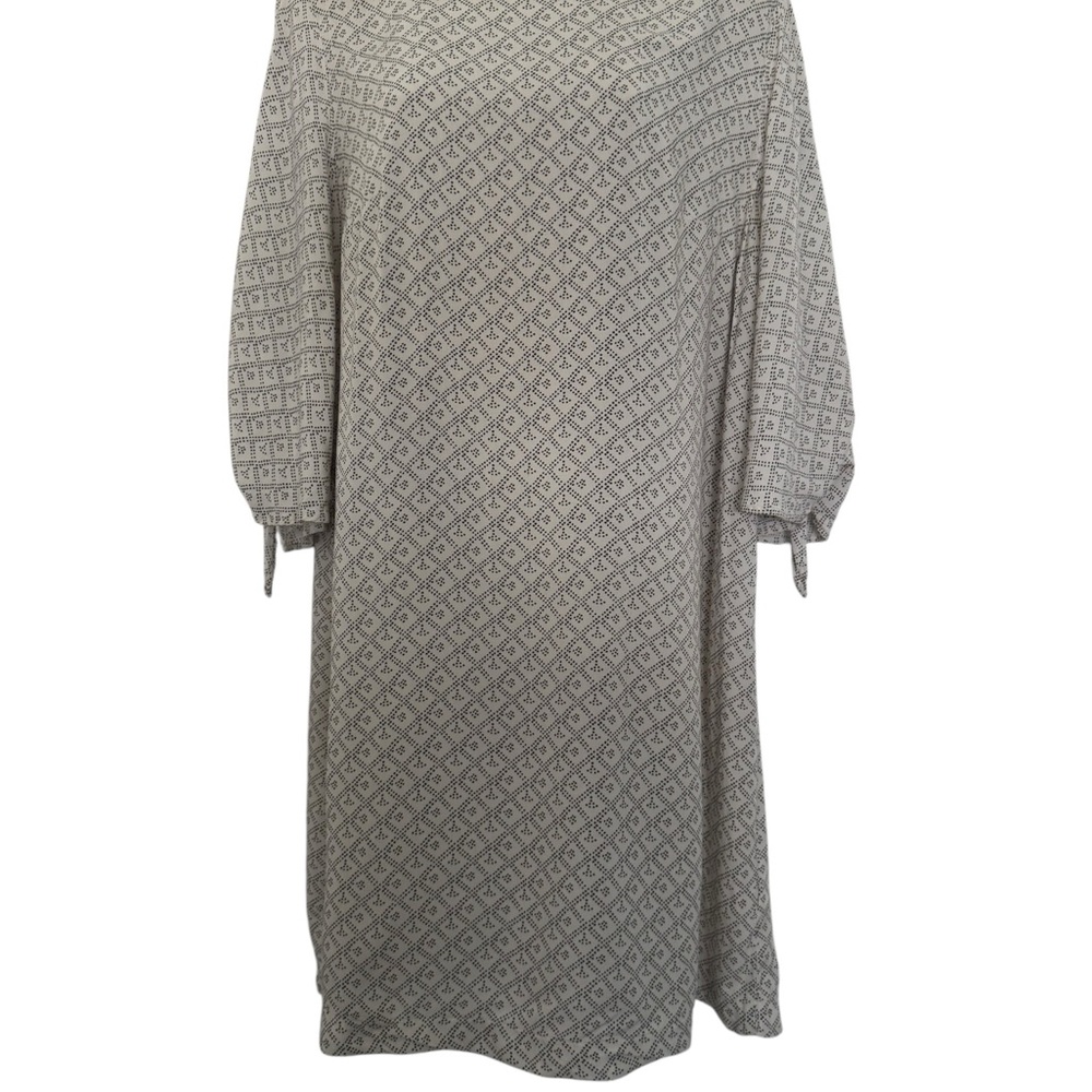 H&M Gray Patterned Midi Dress SZ 12
